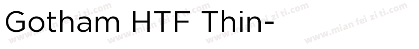 Gotham HTF Thin字体转换